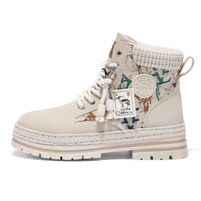 Damen modische und robuste Schnürboots aus strapazierfähigem Material mit einzigartigem Design R&B