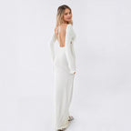 Damen Langarm-Midikleid mit raffinierten Rüschen-Details R&B