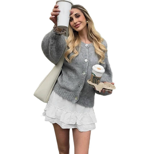 Damen kuscheliger Strickcardigan R&B