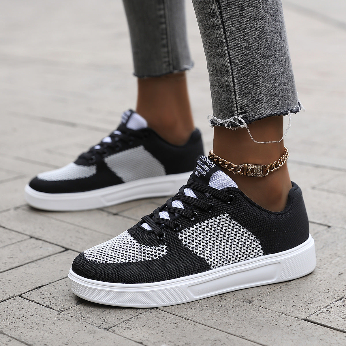Damen Sportliche Leichtgewicht Sneakers mit atmungsaktivem Obermaterial