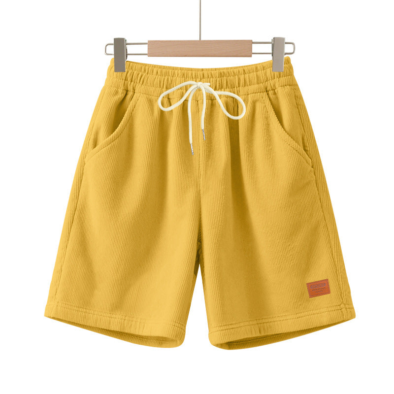 Herren nan lässige Bermudashorts aus feinstrukturiertem Baumwollmix mit elastischem Bund und Kordelzug R&B