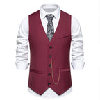 Herren elegante Anzugweste im klassischen Design mit modernen Akzenten R&B