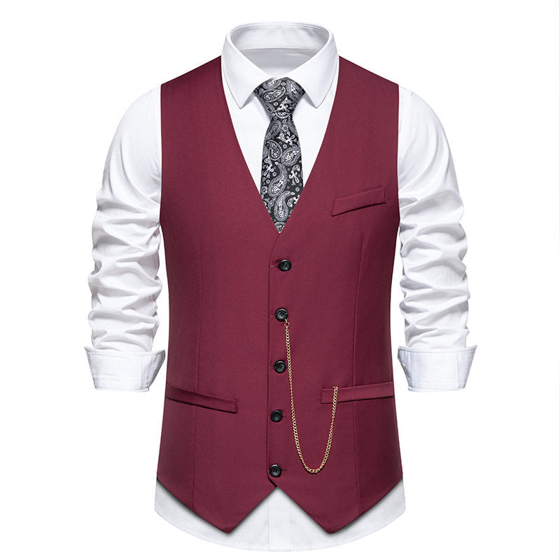 Herren elegante Anzugweste im klassischen Design mit modernen Akzenten R&B