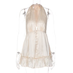 Damen Elegantes Top mit tiefem V-Ausschnitt und Rüschendetails R&B