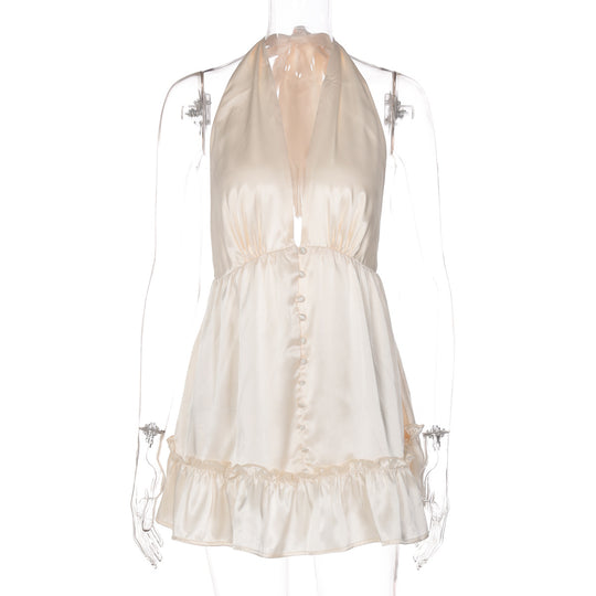 Damen Elegantes Top mit tiefem V-Ausschnitt und Rüschendetails R&B
