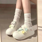 Damen Modische Plateau-Slipper mit verspielter Dekoration R&B
