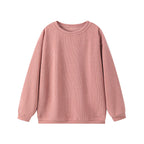 Damen lässiger Sweatshirt mit feiner Rippstruktur und komfortablem Schnitt R&B