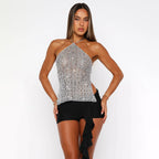 Damen Glitzerndes Netzoberteil mit raffinierten Details R&B
