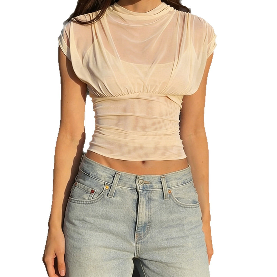 Damen Elegantes Wickeloberteil mit sanften Rüschendetails und komfortablem Schnitt R&B