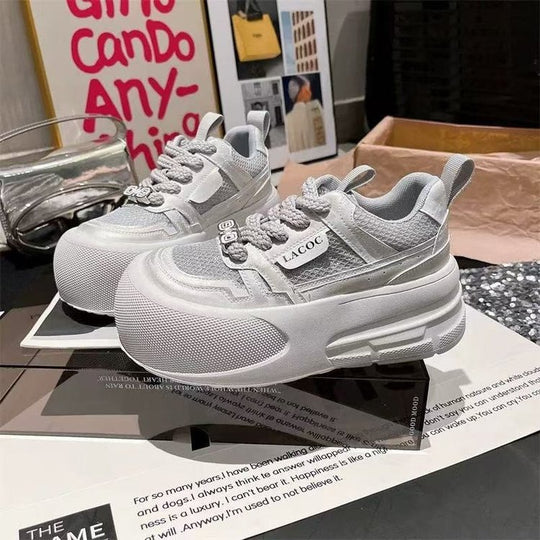 Damen Sportliche Chunky Sneaker mit innovativem Sohlenprofil und atmungsaktiver Mesh-Oberfläche R&B