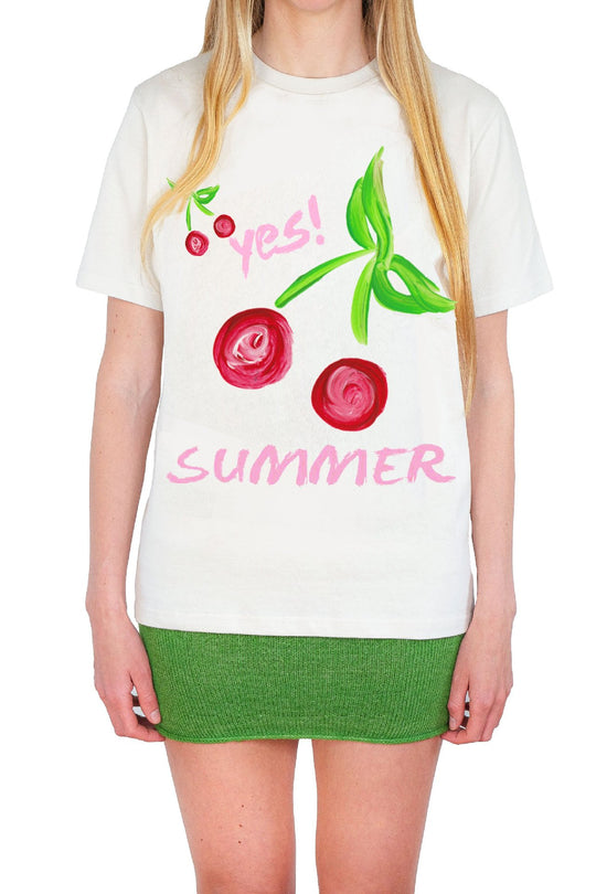 Damen T-Shirt mit farbenfrohem Motiv und kreativem Design R&B
