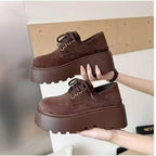 Damen Plüschgefütterte Platform-Schuhe mit lässigem Schnürdesign R&B