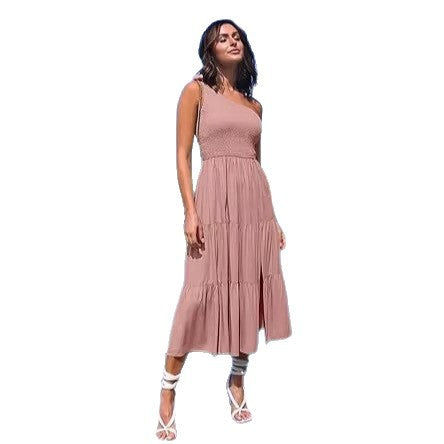 Damen Maxikleid mit ärmellosem Design und elastischem Bustier R&B