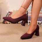 Damen elegante Absatzschuhe mit strukturiertem Obermaterial R&B