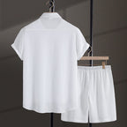 Damen Freizeitanzug mit kurzen Ärmeln und elastischen Shorts