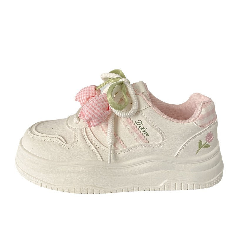 Damen Sneakers mit verspieltem Blumenmotiv und gepolsterter Laufsohle R&B