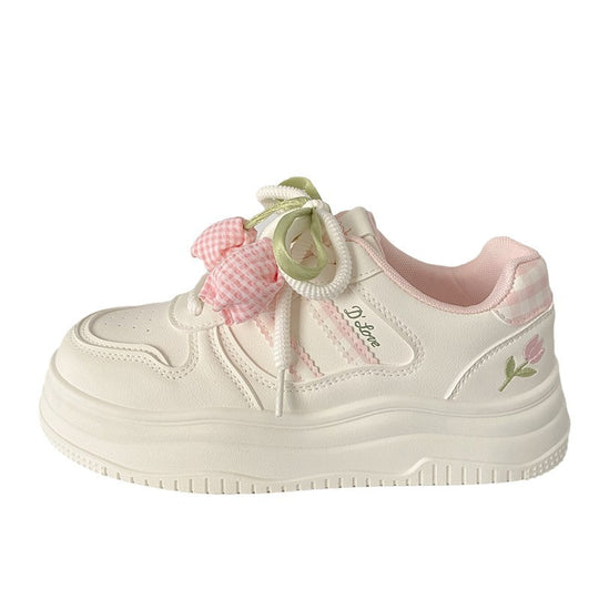 Damen Sneakers mit verspieltem Blumenmotiv und gepolsterter Laufsohle R&B