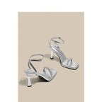 Damen High Heel Sandalen mit funkelnder Strassverzierung R&B