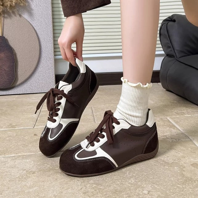 Damen Sportliche Sneakers im Retro-Stil mit weichem Wildleder R&B