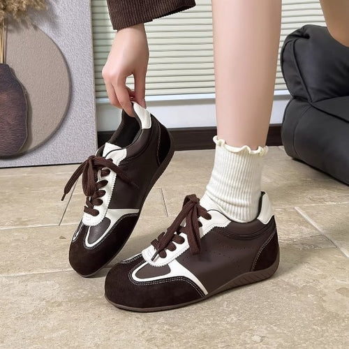 Damen Sportliche Sneakers im Retro-Stil mit weichem Wildleder R&B