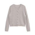 Damen leichte Strickjacke mit schlichten Knöpfen und eleganter Passform R&B