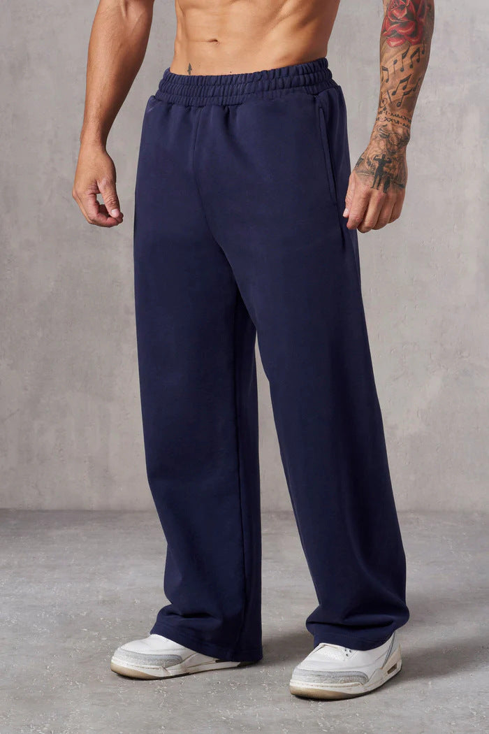 Herren Baggy Jogginghose mit elastischem Bund und seitlichen Taschen R&B
