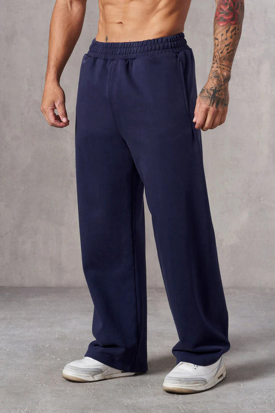 Herren Baggy Jogginghose mit elastischem Bund und seitlichen Taschen R&B