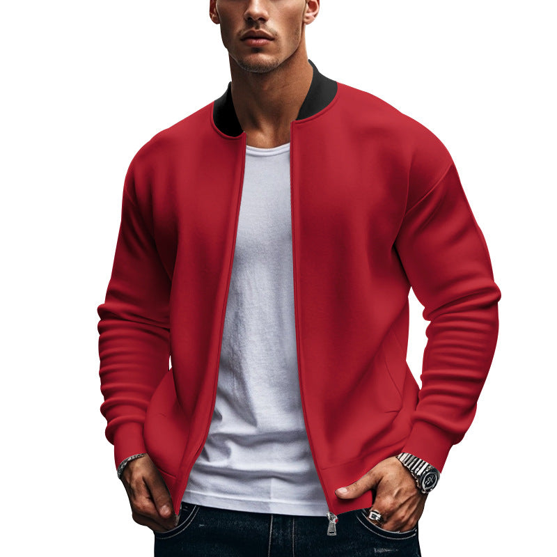 Herren Sportliche Bomberjacke mit hochschließendem Kragen R&B