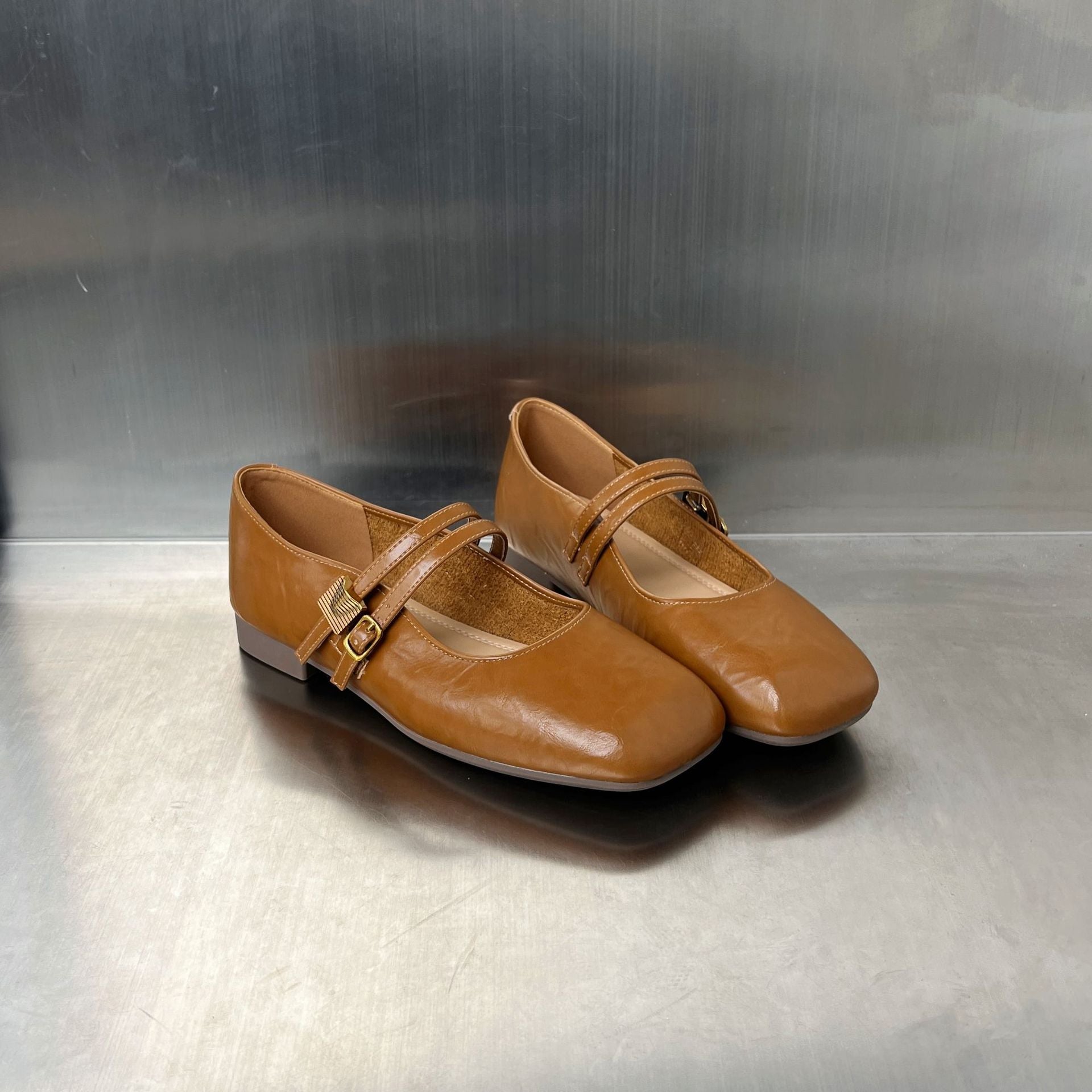 Damen Elegante Ballerinas mit doppeltem Riemendesign und komfortabler Innensohle R&B