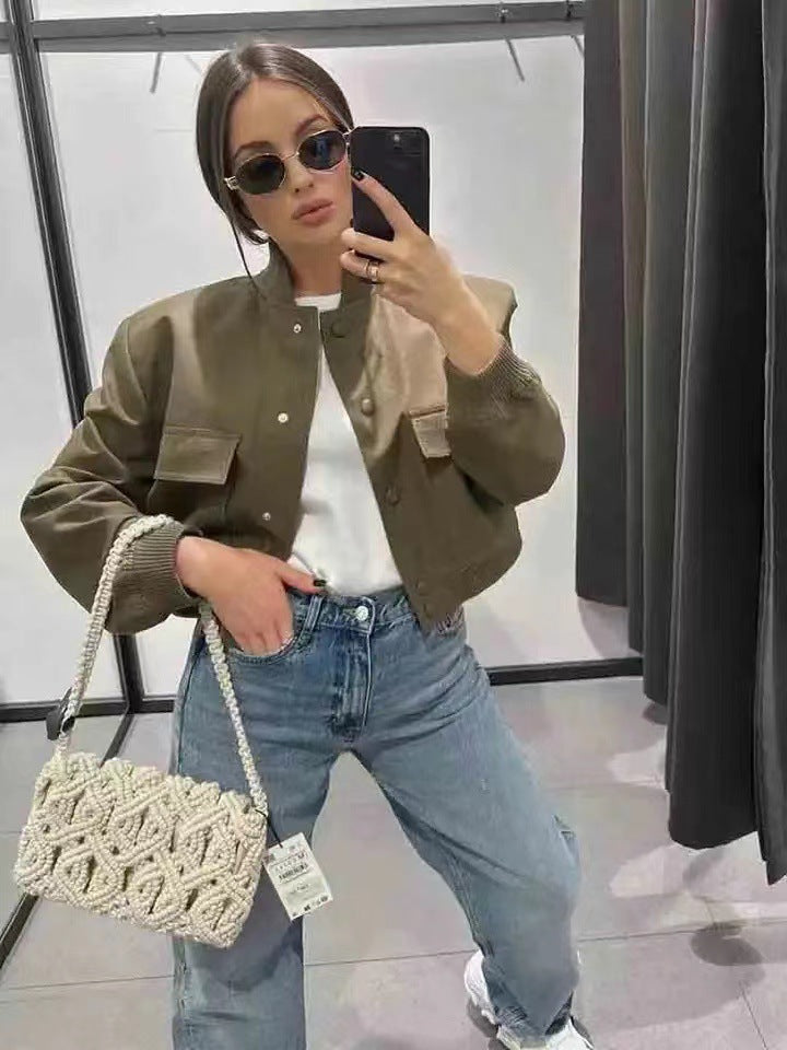 Damen modische Streetwear Jacke R&B