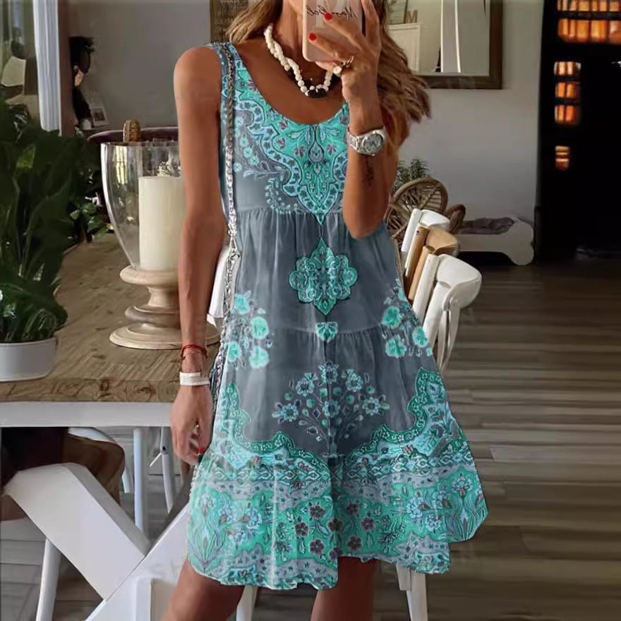Damen Freizeitkleid mit verspieltem Muster R&B