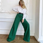 Damen Weite Palazzo-Hose mit eleganter Taillierung und modischem Schnitt R&B