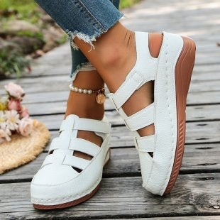 Damen Komfortable und luftige Sandalen mit geflochtenem Riemendesign R&B