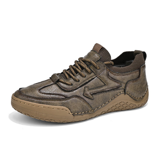Herren Sportliche Leder Sneakers mit atmungsaktiver Sohle R&B