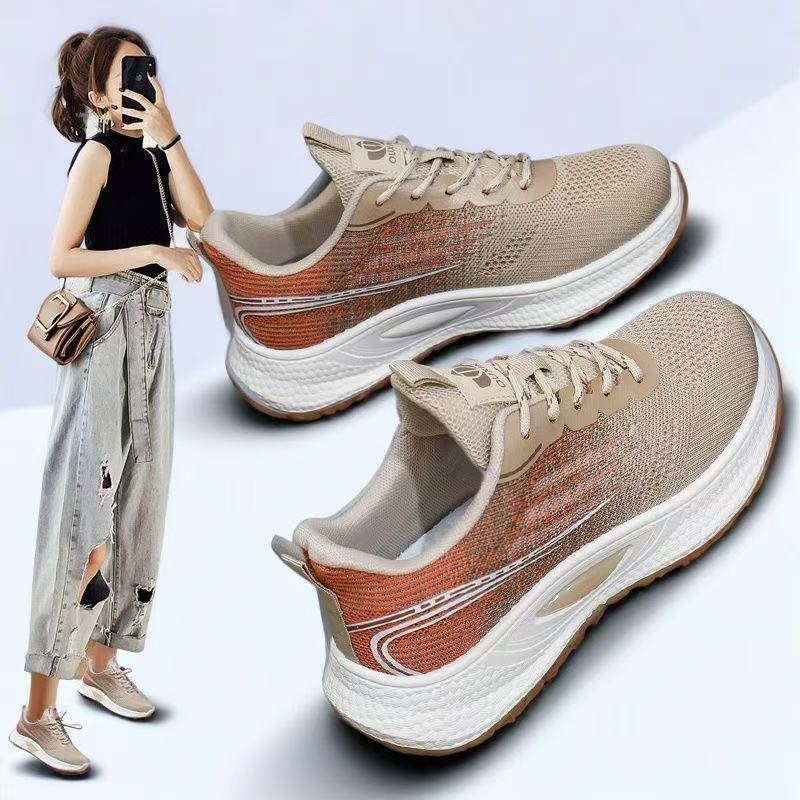 Damen Leichte Freizeitsneaker mit atmungsaktiven Mesh-Einsätzen und rutschfester Sohle R&B