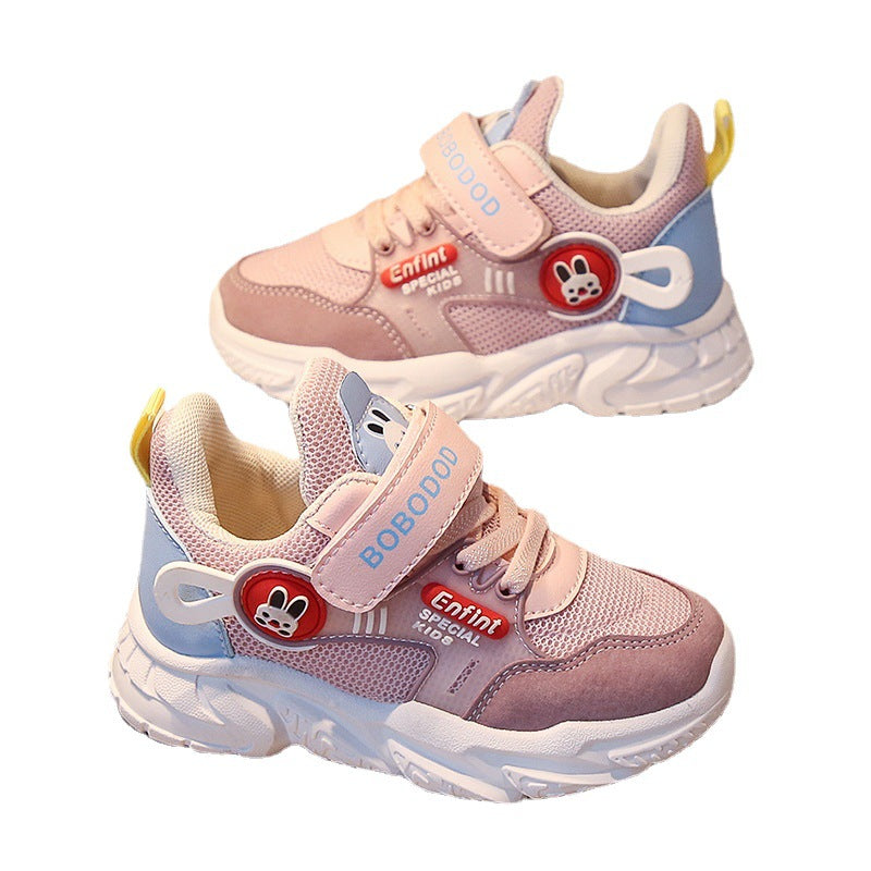 Damen Sportliche Kindersneaker mit verstellbarem Klettverschluss und niedlichem Tiermotiv R&B