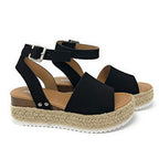 Damen Plateau-Sandalen mit verstellbarem Riemen R&B