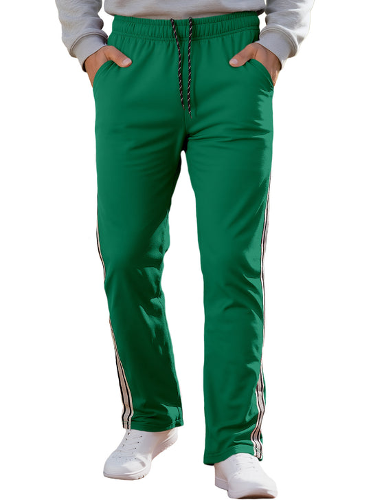 Herren nan Retro-Trackhose mit schmal zulaufendem Bein elastischem Bund Tunnelzug und seitlichen Streifen R&B