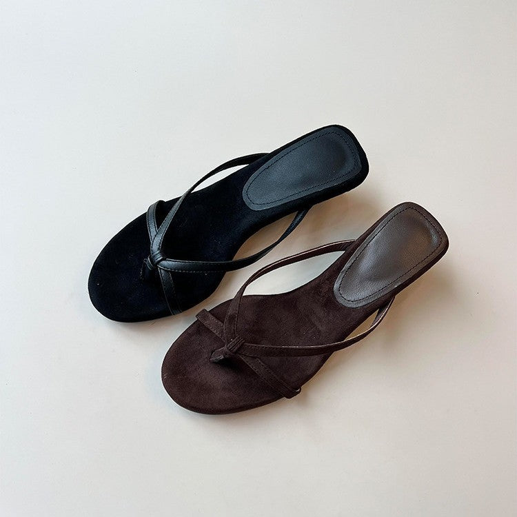 Damen modische Zehentrenner mit elegantem Riemchendesign R&B