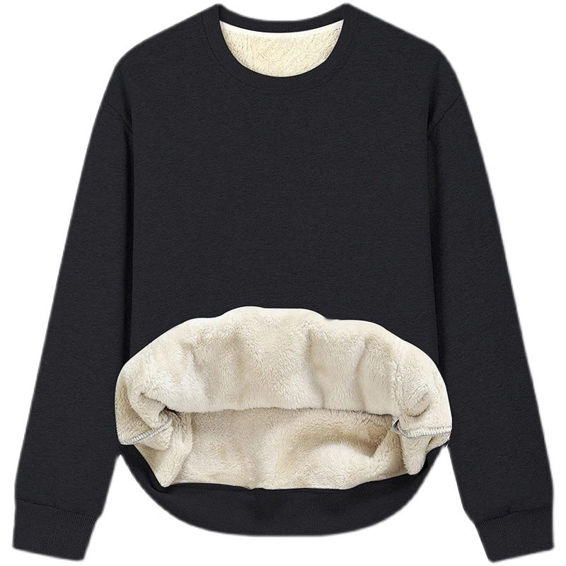 Damen Kuscheliger Sweatshirt mit weichem Innenfutter und Rundhalsausschnitt R&B
