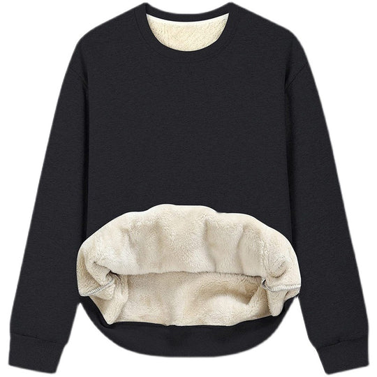 Damen Kuscheliger Sweatshirt mit weichem Innenfutter und Rundhalsausschnitt R&B