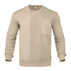 Herren nan strukturiertes Sweatshirt mit Brusttasche und geripptem Vorderpanel R&B
