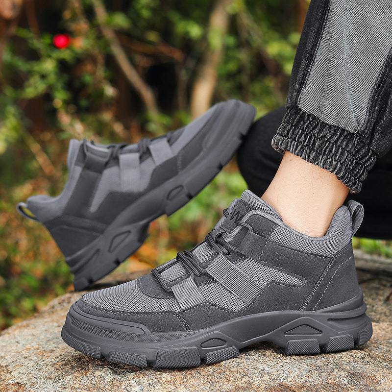 Damen Sportliche High-Top Sneakers mit dämpfender Sohle und atmungsaktiver Obermaterialstruktur R&B
