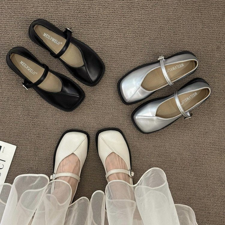 Damen Elegante Mary Jane Schuhe mit verstellbarem Riemen und dämpfender Sohle R&B