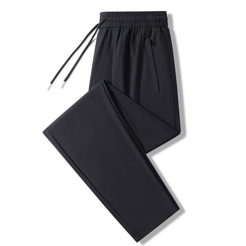 Herren nan leichte Stretchfreizeit Hose mit elastischem Bund und Reißverschlusstaschen R&B
