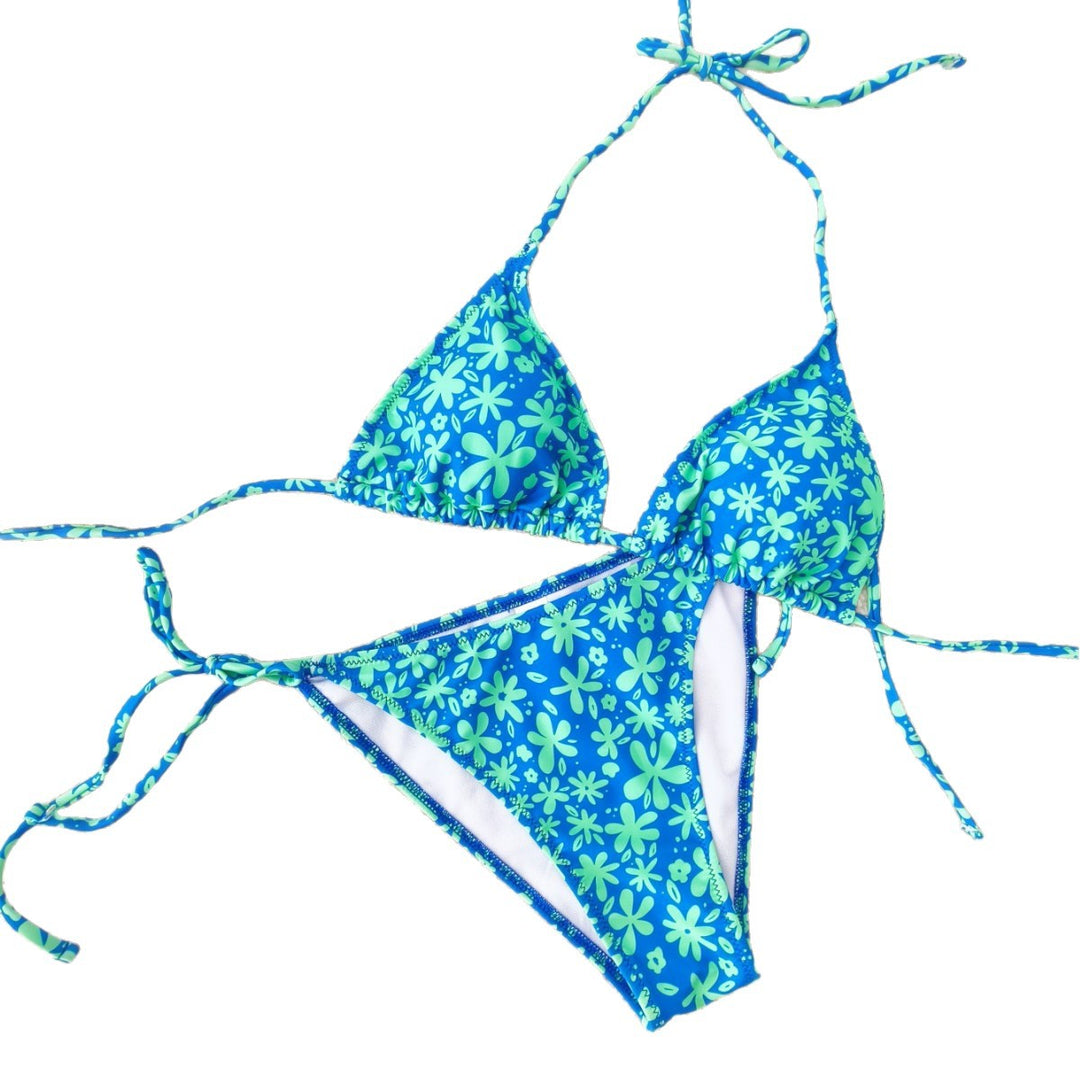 Damen Triangel-Bikini mit floralem Design R&B