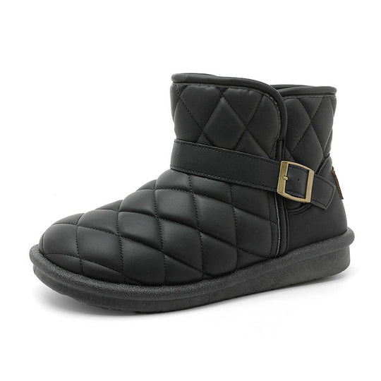 Damen modische warme Winterstiefel mit hochwertiger Isolierung und praktischem Klettverschluss R&B