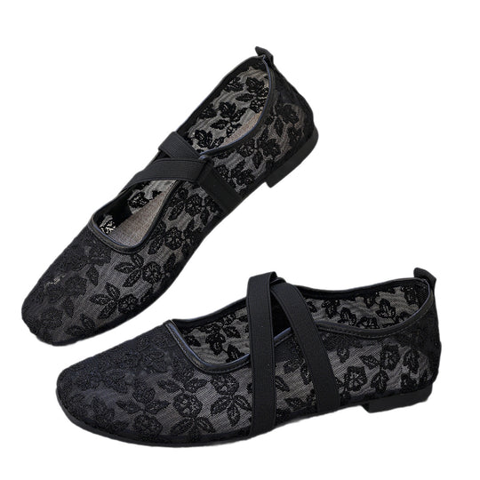 Damen Komfortable und modische Ballerinas mit verstellbaren Riemen R&B