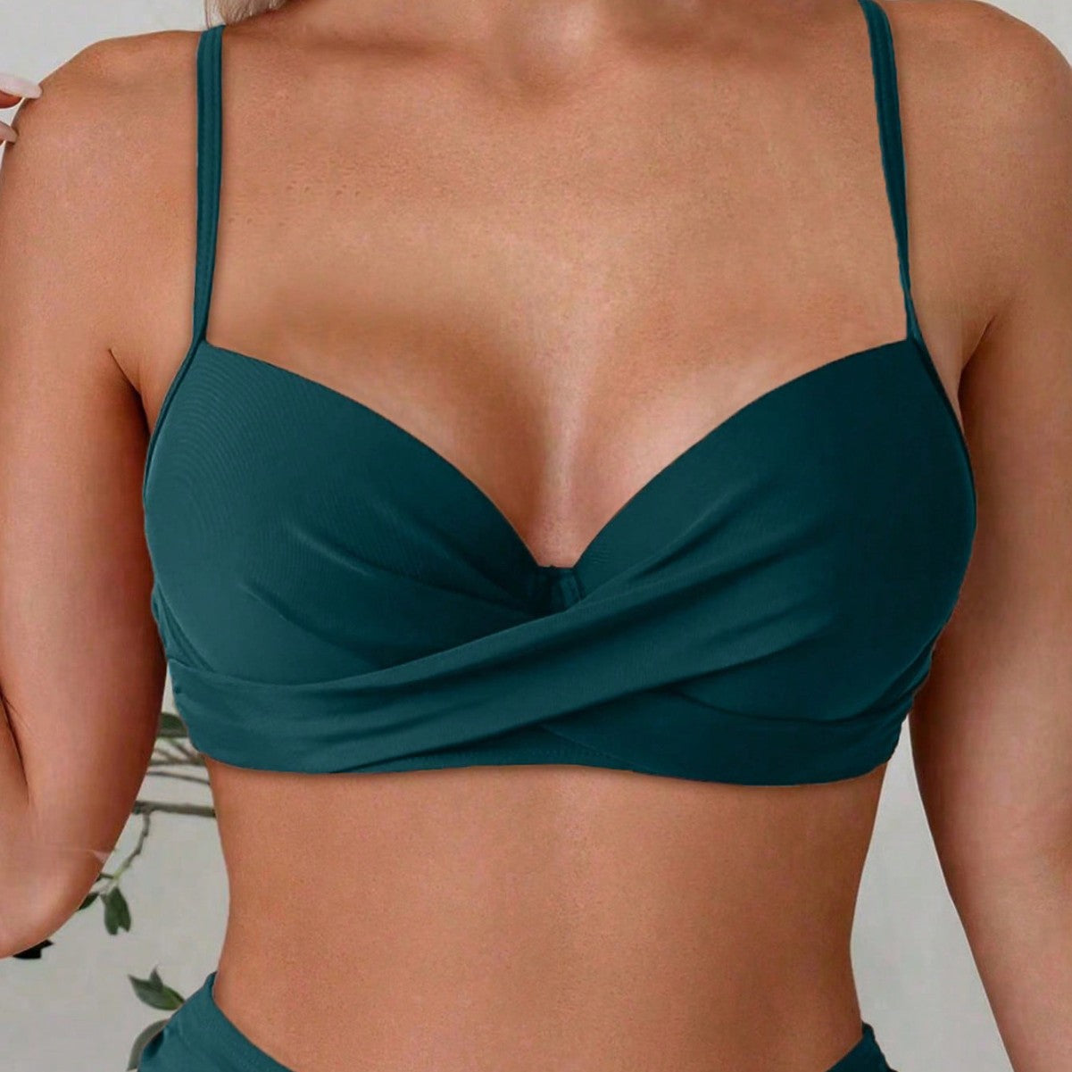 Damen Bikini-Set mit gepolstertem Oberteil und dekorativem Stern-Detail R&B