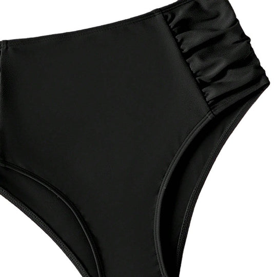 Damen Hohe Taille Bikinihose mit Rüschendesign R&B